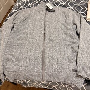 Buffalo David Bitton Gray Zip-Up Sweater